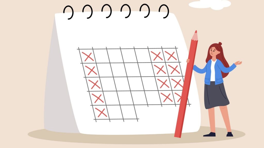 Kalender med fyra dagars arbetsvecka